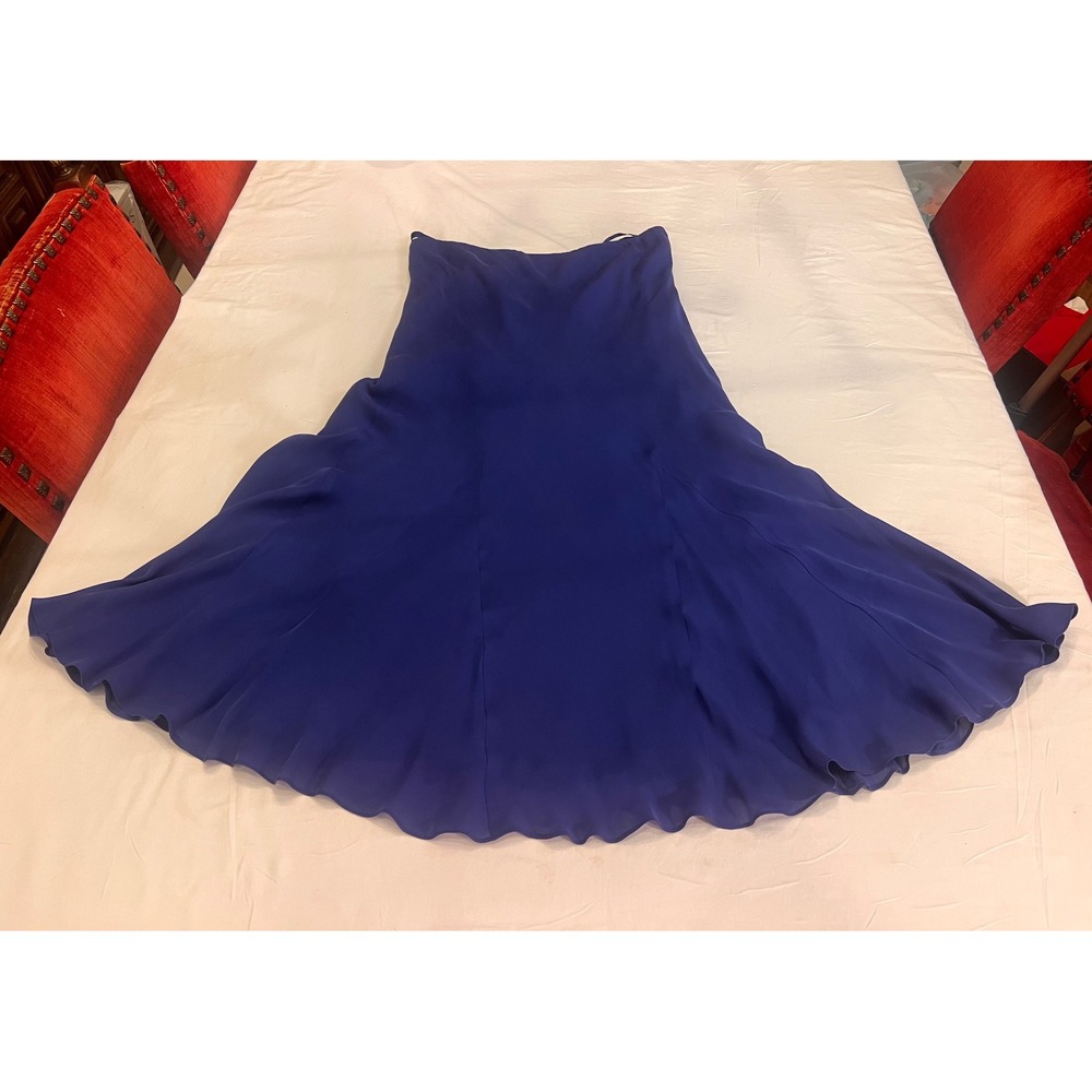 Laura Lauren, blue silk mermaid skirt size medium - Picture 8 of 9